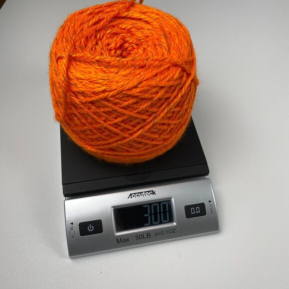 Lot of 3 Red Heart Yarn Reflective NEON Orange 300g 264 yds Total Discontinued - Picture 1 of 9